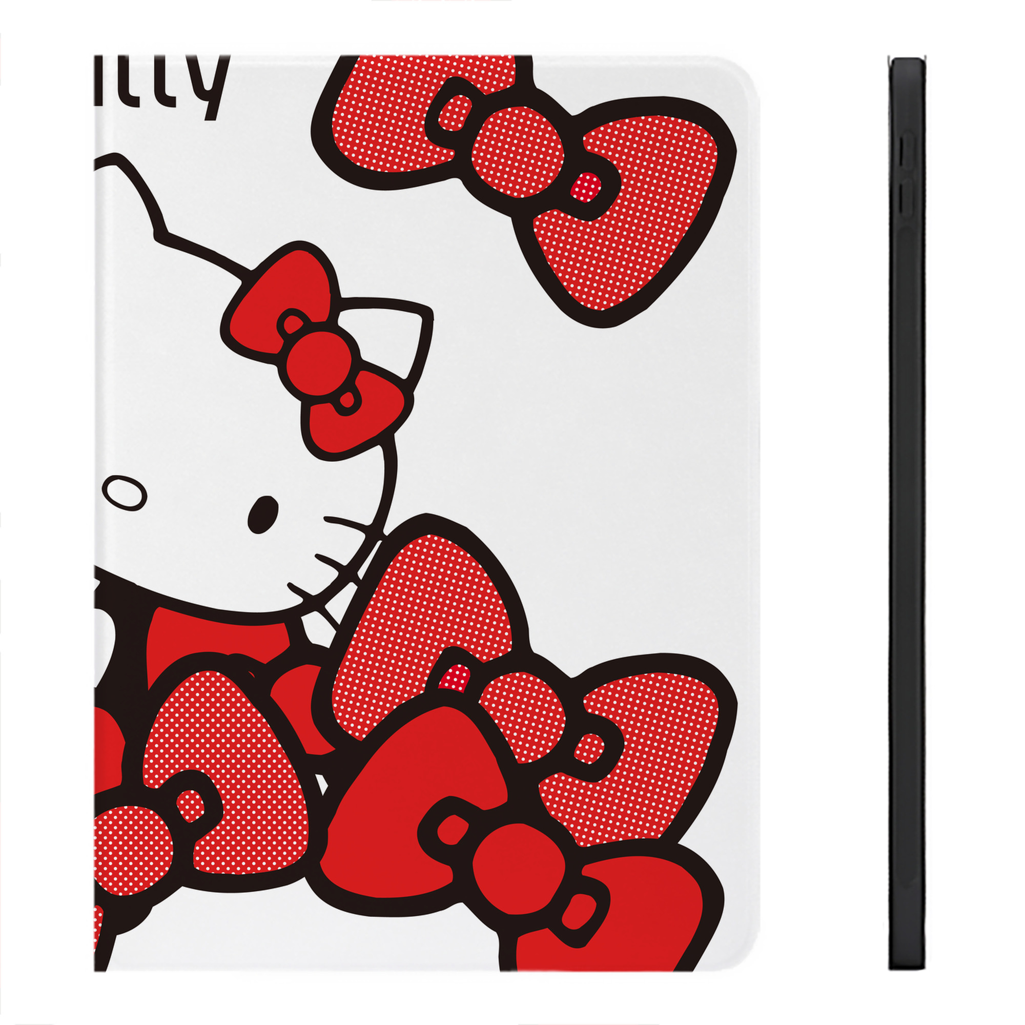 （画像用） Hello Kitty ハローキティ IPadケース ペンホルダー付き ブックスタイルデザイン